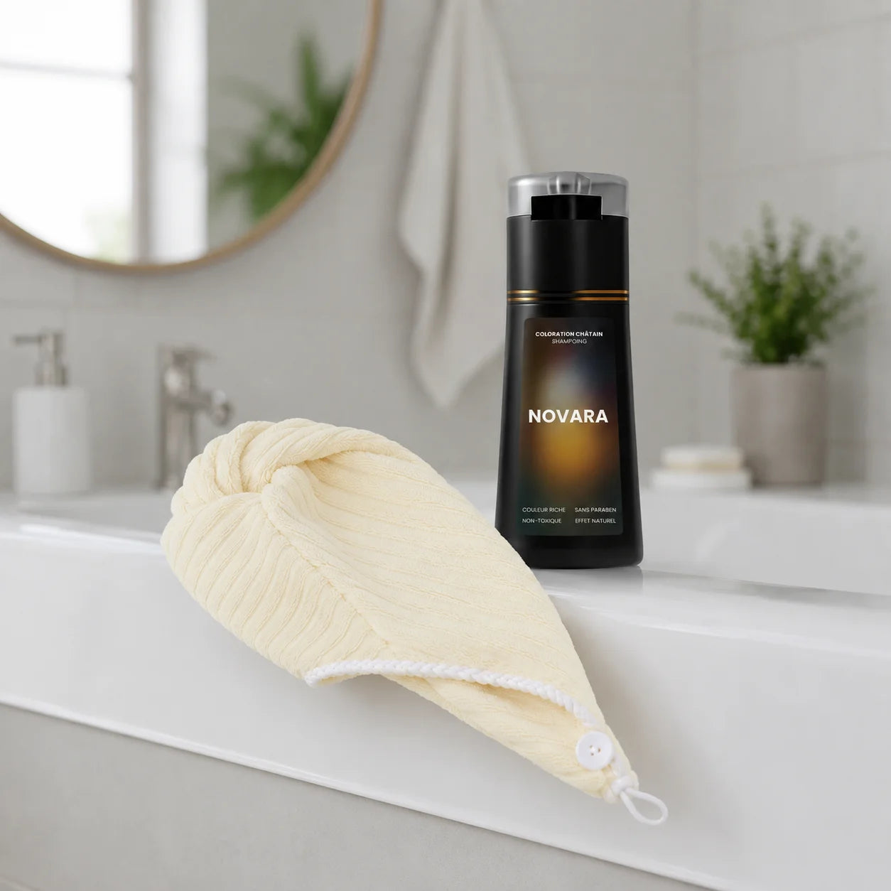 Serviette pour cheveux en micro-fibres Novara