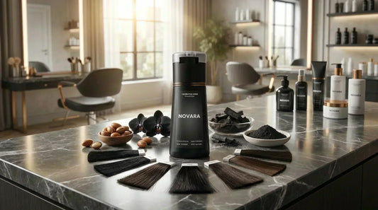 Bouteille de shampoing Novara avec plusieurs teintes