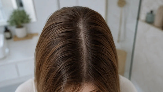 Racines grasses sur des cheveux colorés, le film de sébum qui ternit la couleur