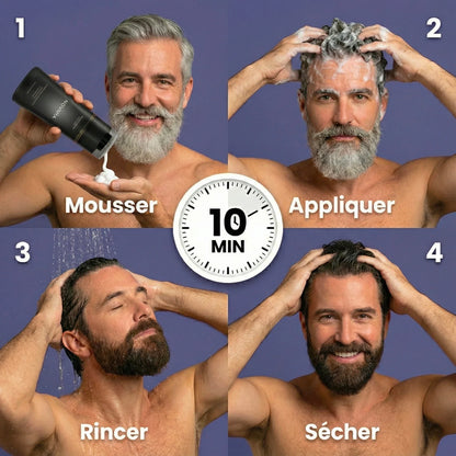 Shampoing colorant instantané homme