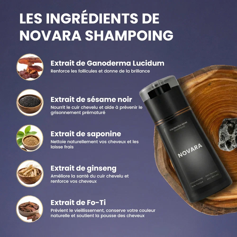 Les ingrédients du shampoing colorant Novara