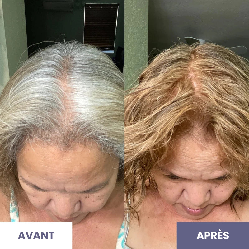 exemple avant après test du shampoing colorant Novara